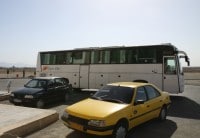 Iran Damghan. Małomiasteczkowy dworzec autobusowy