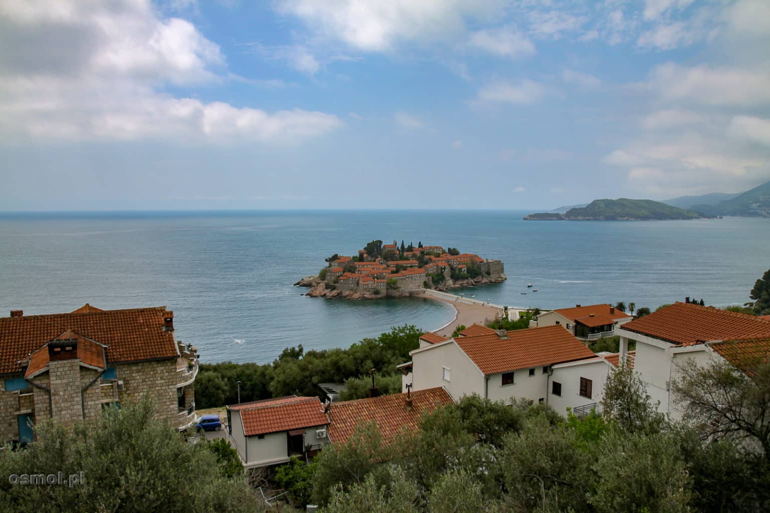 Widok na wyspę Święty Stefan