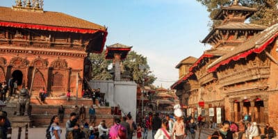 Kathmandu. Tradycyjna świątynna zabudowa newarska