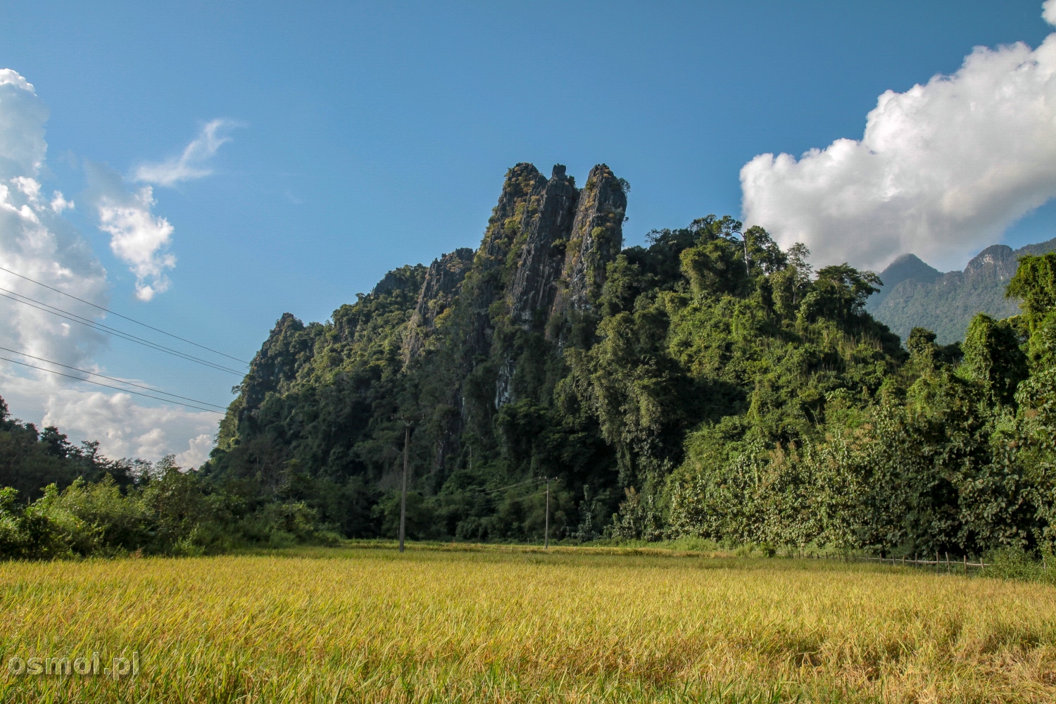 Krajobraz w Laosie