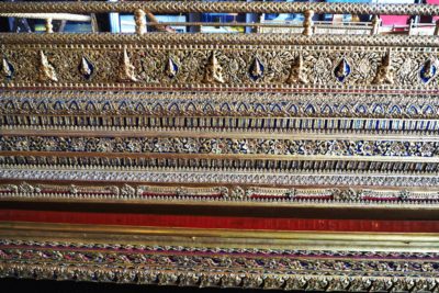 Zdobienia na łodzi w Muzeum Królewskich Łodzi Bangkok