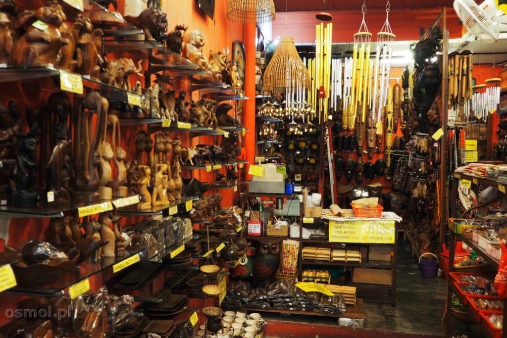 Sklep z pamiątkami dla turystów w Malakce