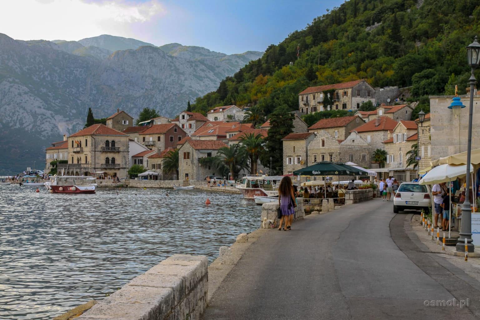 Perast - główna ulica w miejscowości