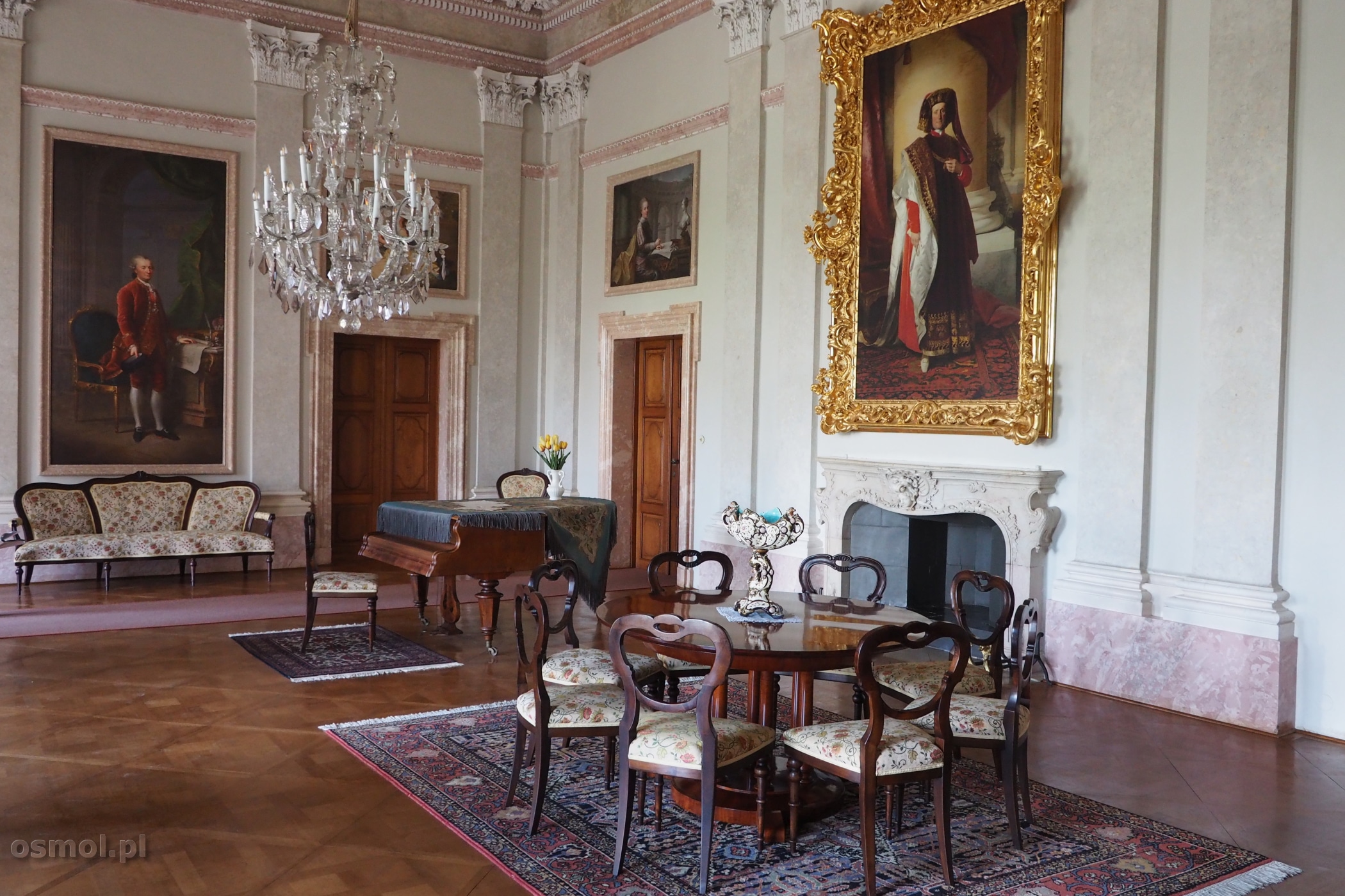 Pokój z pałacu w Lednicach w Czechach