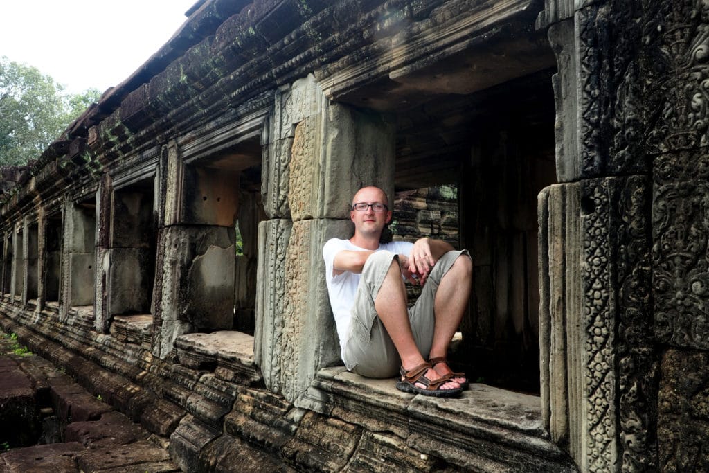 W jednej ze świątyń Angkoru