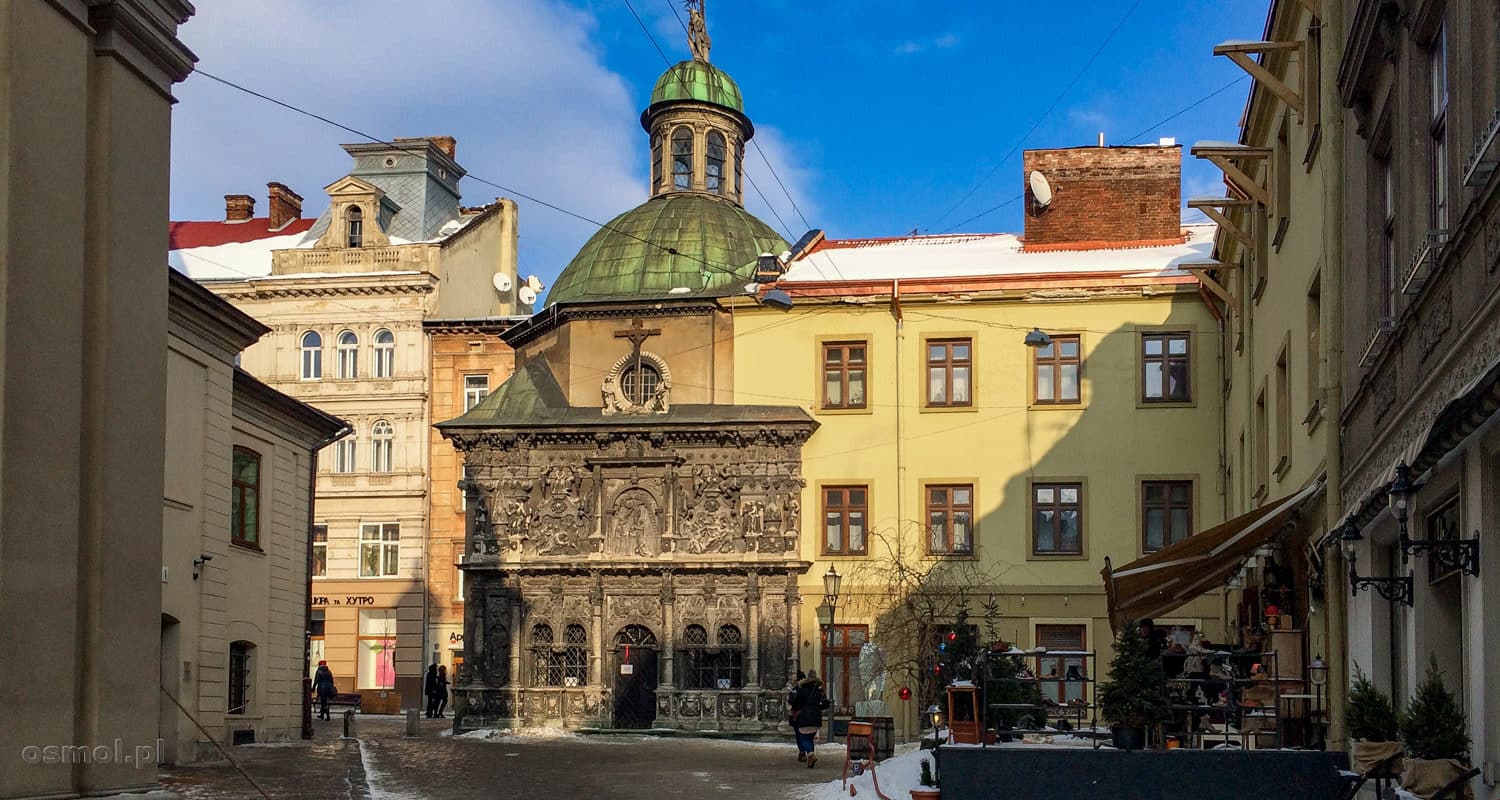 Kaplica Boimów we Lwowie. Zimą bez tłumów turystów prezentuje się w całej okazałości