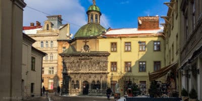 Kaplica Boimów we Lwowie. Zimą bez tłumów turystów prezentuje się w całej okazałości