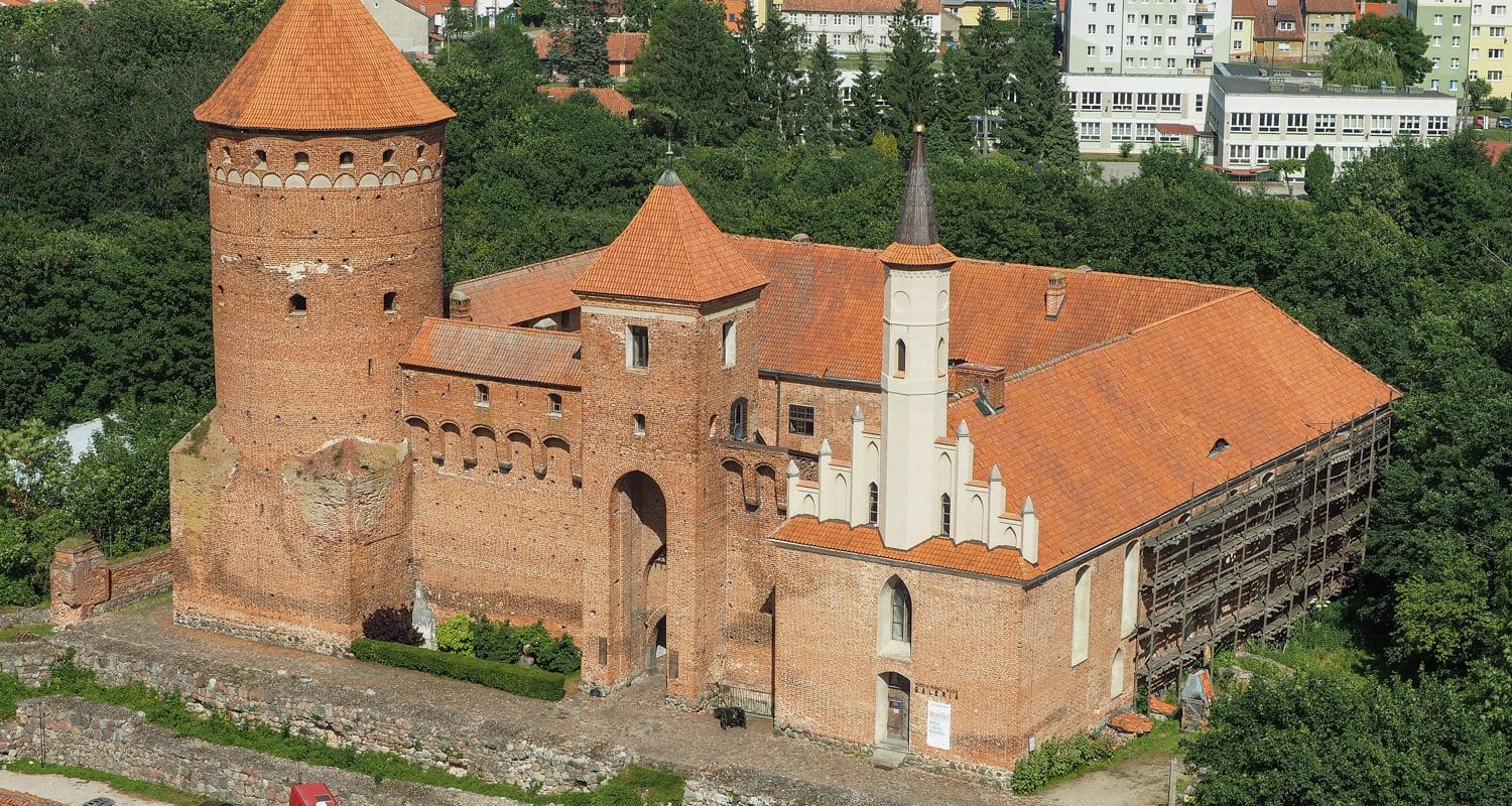 Zamek w Reszlu. Widok z wieży kościoła