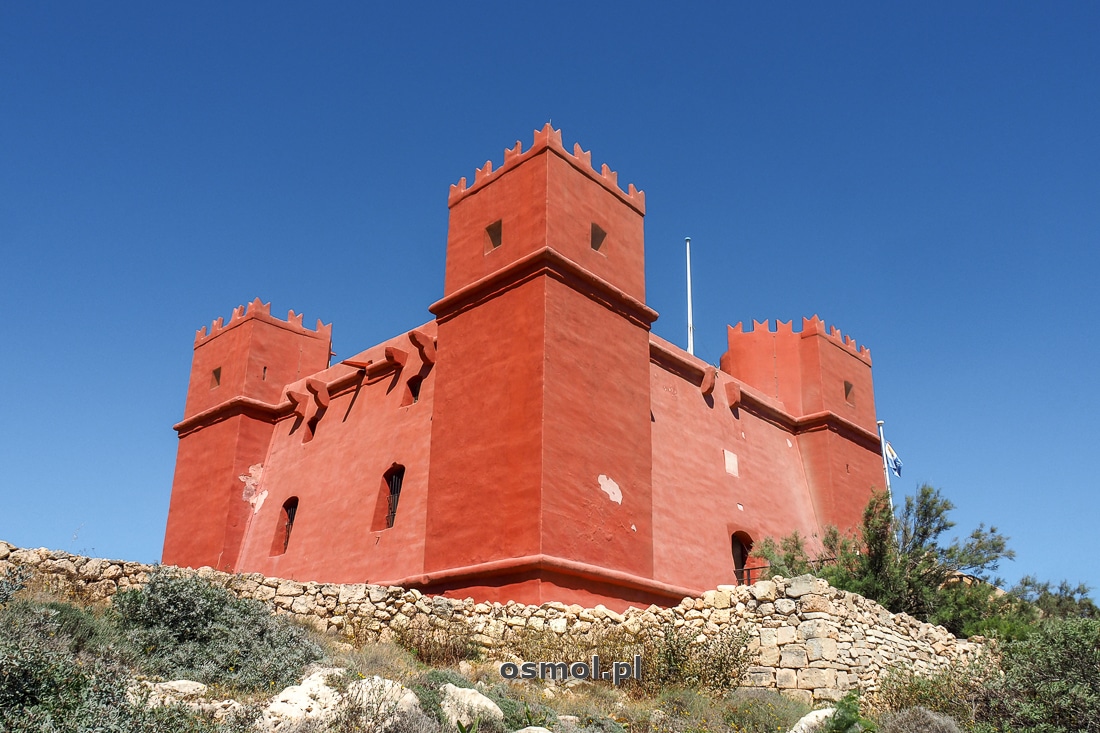 Wieża Świętej Agaty - Czerwona wieża - jedno z umocnień zbudowane przez joannitów