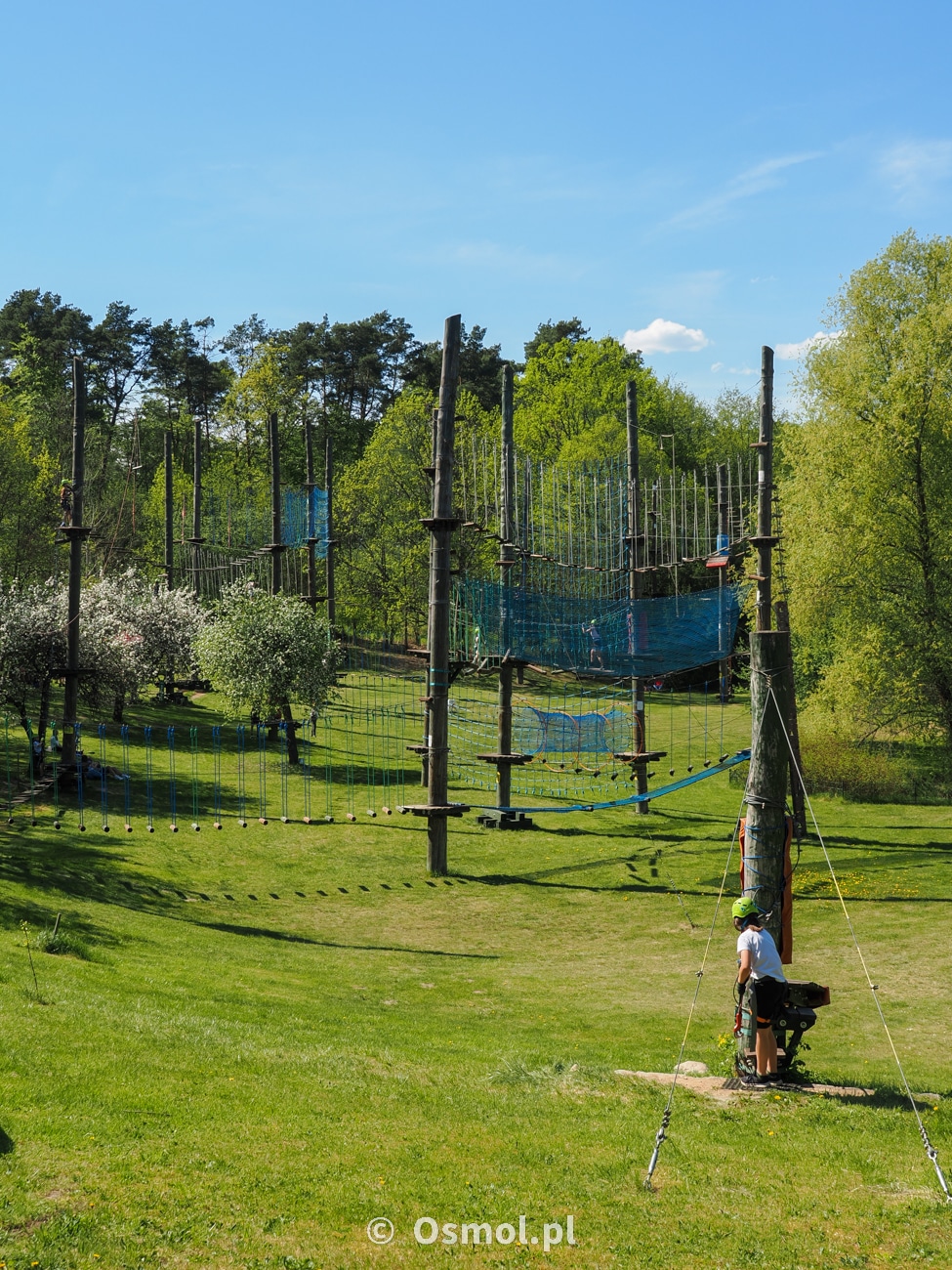 Park linowy dla dzieci w Łagowie